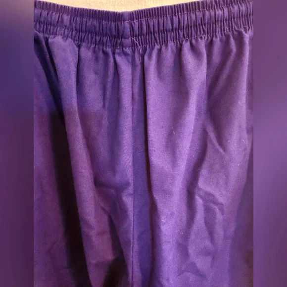 EUC grape purple cotton blend scrubs pants with elastic drawstring waist size 3X - Picture 5 of 6